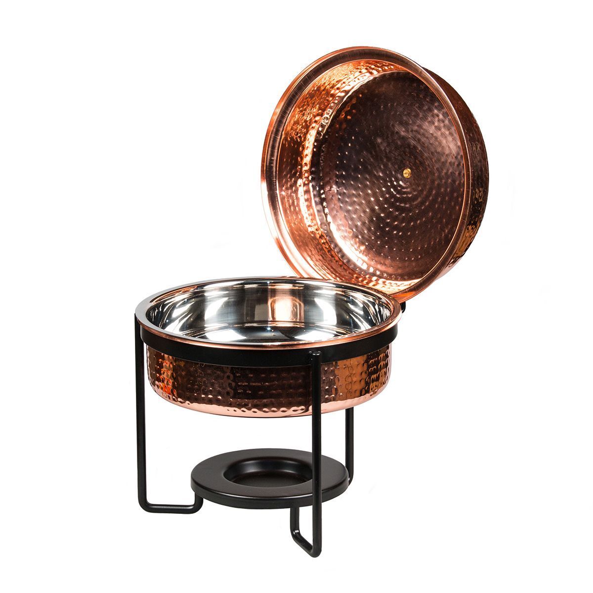 Чафиндиш (мармит) с медным покрытием 3 л + подставка, нержавейка, P.L. Proff Cuisine SG-84464(A)