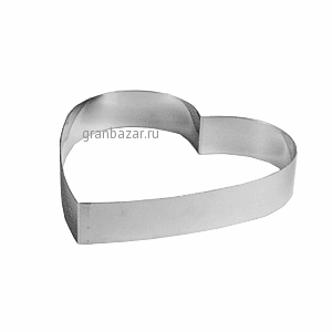 Форма конд. «Сердце»; сталь нерж.; D=24,H=4,L=25,B=25см; металлич. Paderno 47542-24