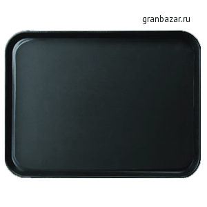Поднос прямоуг.; прорезин.; H=2,L=42,B=30см; черный Cambro PT1216110