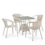 Комплект плетеной мебели из искусственного ротанга T706/Y137C-W85-70x70 4Pcs Latte
