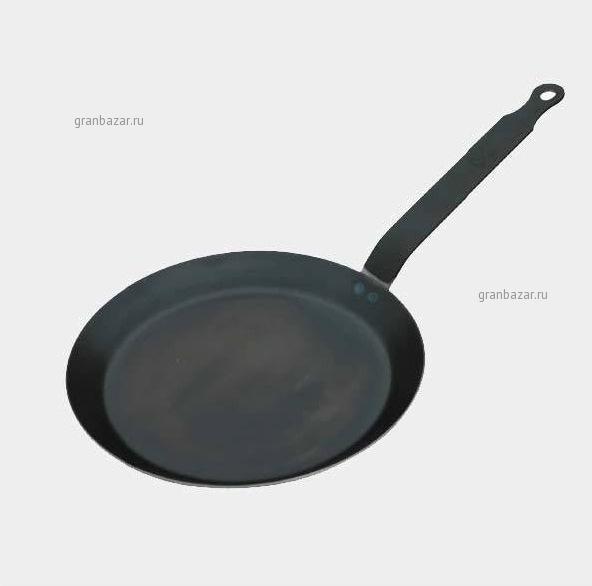 Сковорода для блинов d=200 мм голубая сталь (индукция) De Buyer 5303.20