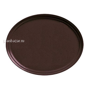 Поднос овальный; стеклопласт.; L=49,B=59см; коричнев. Cambro 2500СT138