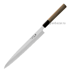 Нож янагиба д/суши,сашими; сталь,дерево; L=420/275,B=35мм; металлич.,древесн. Paderno 18284-27