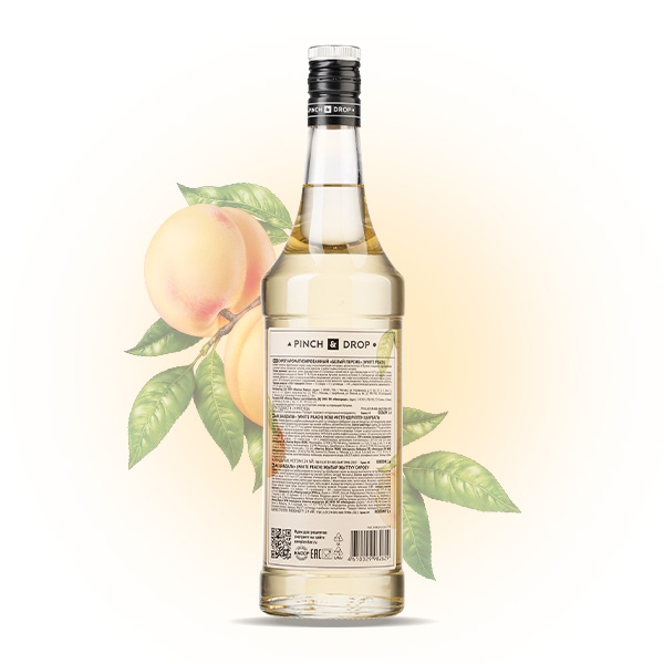 Сироп «Белый Персик» стекло 1 л D=85, H=330 мм Pinch&Drop PD-S057G1000-1