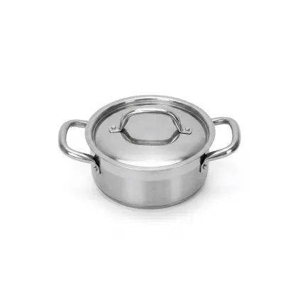 Кастрюля Optima 2л нерж.тройное дно d=190 h=80, индукция Luxstahl