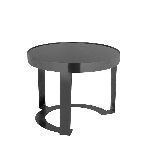 Подставка Hotelware фуршетная стойка d 260 мм h185 мм круглая Black металл + блюдо черное акрил P.L. Proff Cuisine ABS 9551 B