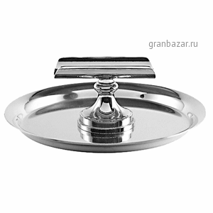 Пепельница д/сигар; сталь нерж.; D=13.6,H=4.4,L=13.6,B=13.6см; металлич. Paderno 48241-14