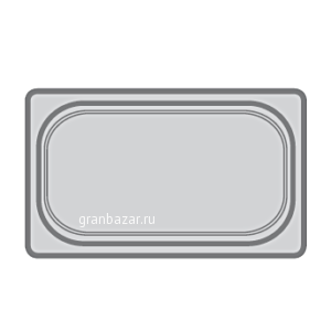 Крышка к гастр-ти (1/1) вырез д/ложки; сталь нерж.; H=3,L=54,B=34см; металлич. Prohotel 91191/E811-LN