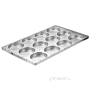 Противень д/гамбургеров на 12 шт.; алюмин.; D=120,H=25,L=600,B=400мм Paderno 41752-12