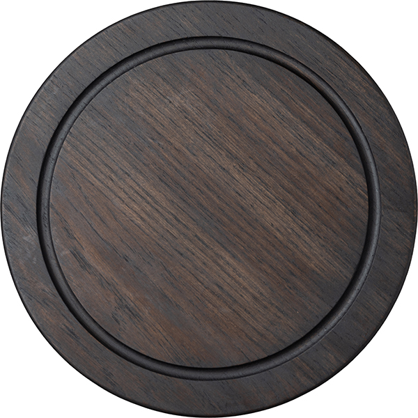 Доска для подачи круглая с выемкой; дуб; D=250, H=100 мм; PPwood Q1350-00B