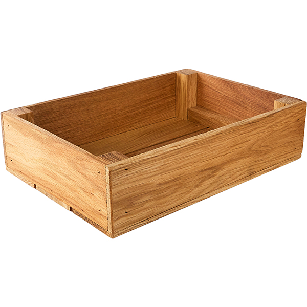 Ящик для подачи прямоугольный с бортом; дуб; H=9,L=35,B=25см PPwood Q608O-00N