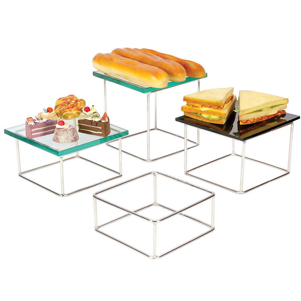 Подставка стойка для блюда для подачи 180х180х180 мм нерж. P.L. Proff Cuisine RWSQ04