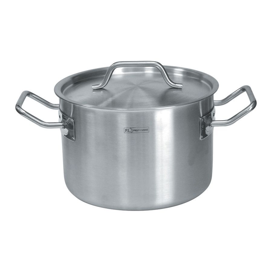 Кастрюля с крышкой 2,4 л, 160х120 мм, нержавейка 18/8, индукция, P.L. Proff Cuisine CB-111602