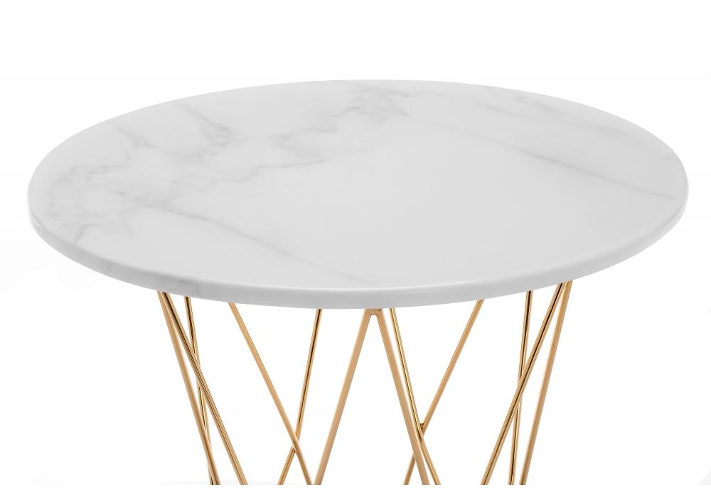 Стол Melan white / gold
