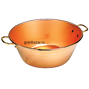 Миска 2 ручки; медь; D=38,H=12.6см MATFER 303036