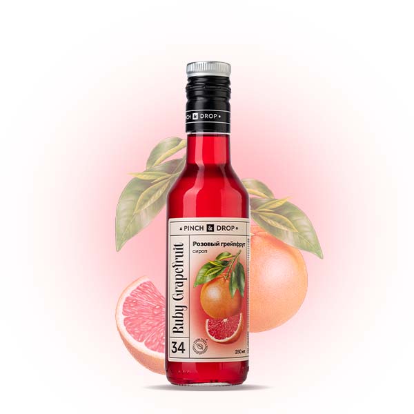 Сироп «Розовый Грейпфрут» стекло 250 мл D=54, H=202 мм Pinch&Drop PD-S034G0250-1