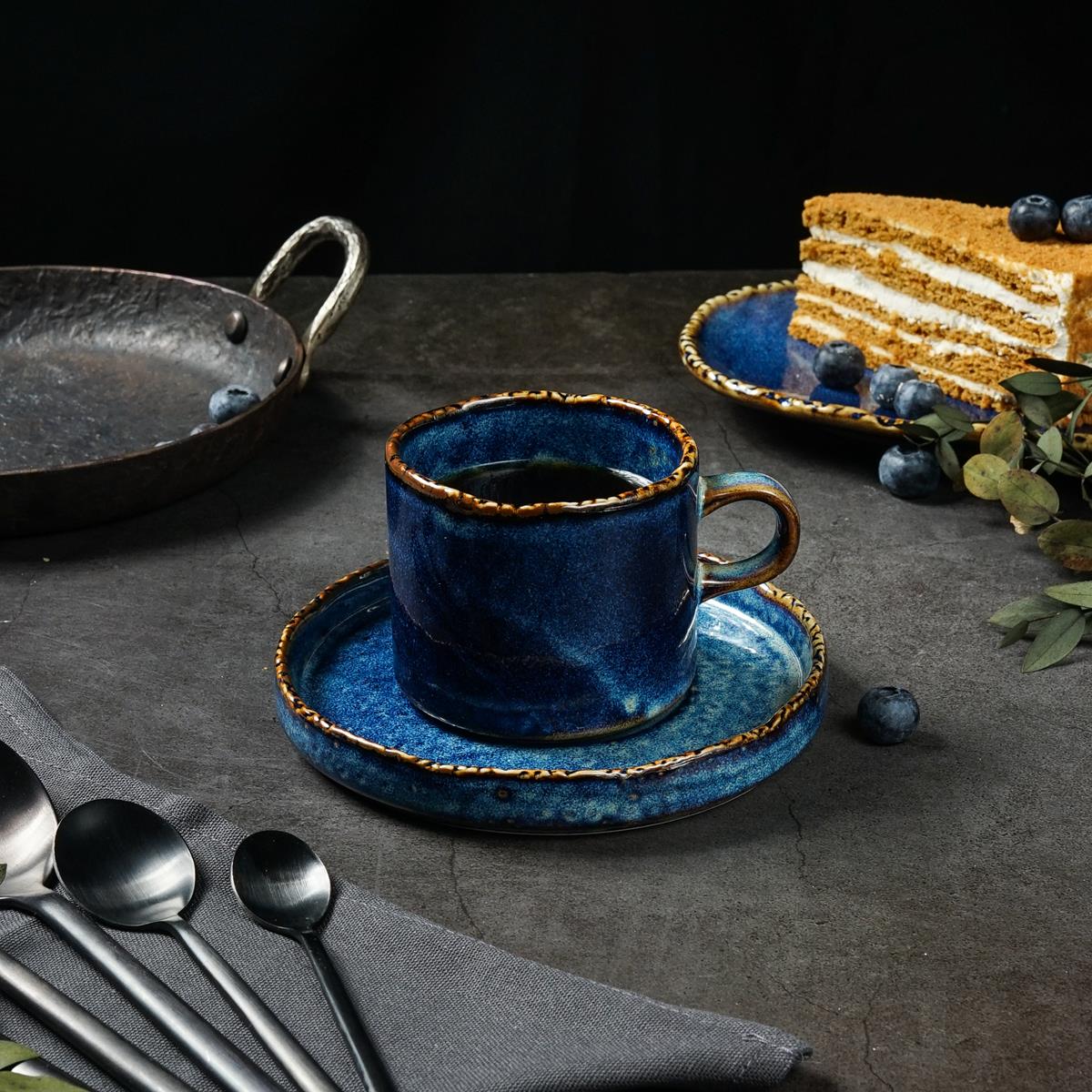 Чашка чайная Aqua Blue 230 мл, d=81 мм, h=67мм, фарфор P.L. Proff Cuisine ZA0585-210-A