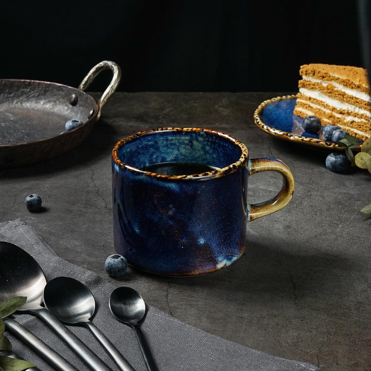 Кружка с ручкой Aqua Blue 355 мл, d=91мм, h=79 мм, фарфор P.L. Proff Cuisine ZA0585-360-A