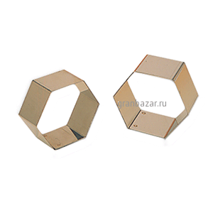 Форма конд. «Шестиугольник»; сталь нерж.; H=4,L=7,B=7см MATFER 375014