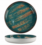 Тарелка с бортом Texture Dark Green Lines d 195*26 мм, P.L. Proff Cuisine