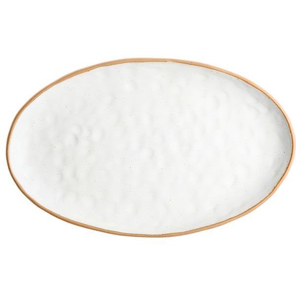 Блюдо «Грасп» овальное керамика  H=23 L=290 B=180 мм белый Kunstwerk 20726/white