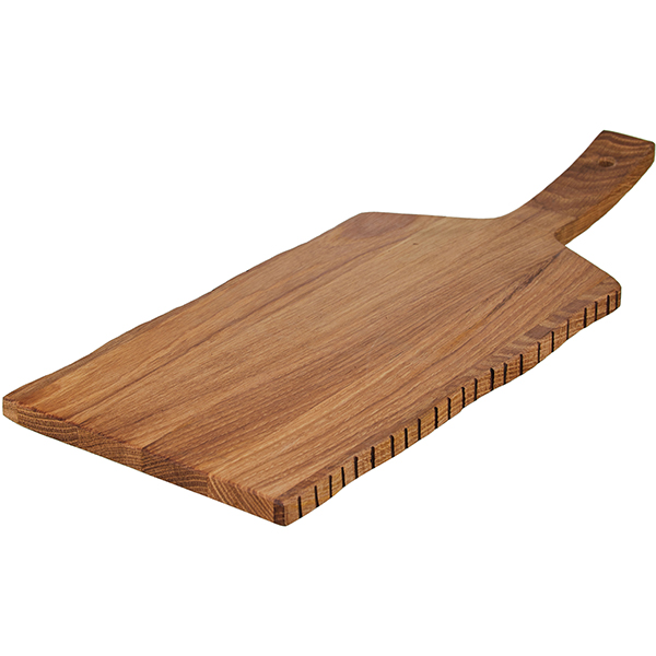 Доска для подачи с изогнутой ручкой; дуб; H=15,L=380/520,B=200мм PPwood Q231O-07N