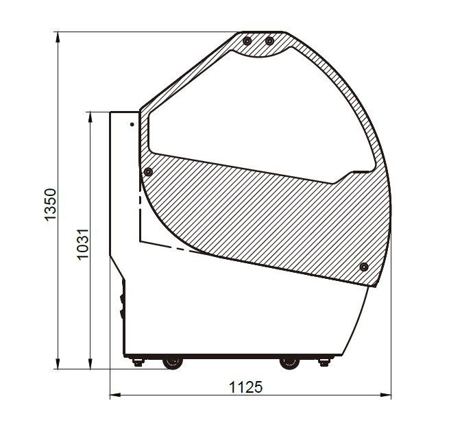 Витрина для мороженого MILAN ML 12 CARPINI 