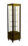 Шкаф кондитерский Полюс D4 VM 120-1 (Carboma R120C корич-золотой, 1/2, INOX)