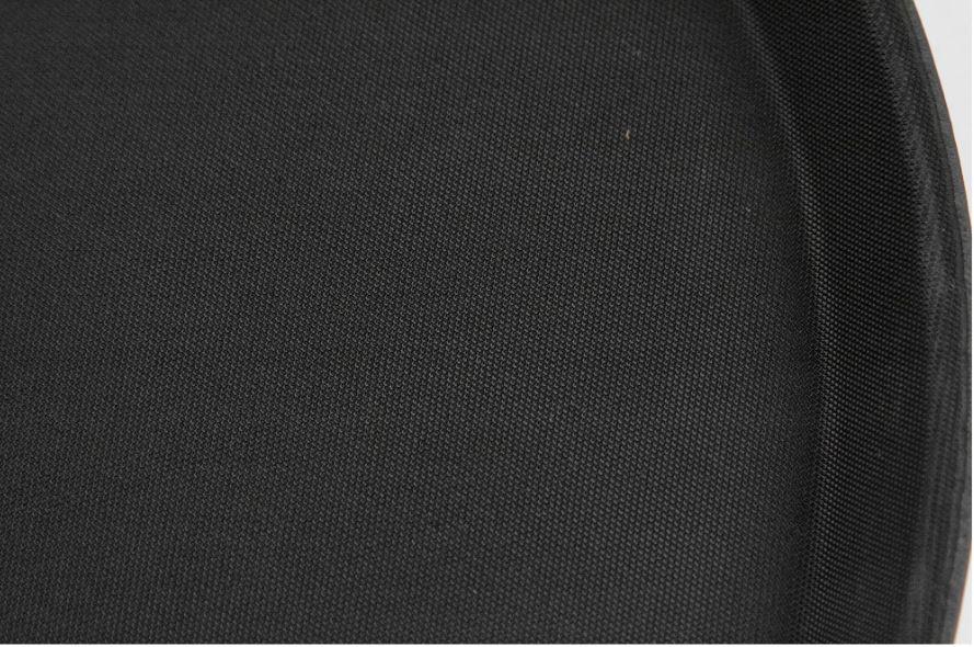 Поднос прорезиненный круглый 400х25 мм черный Luxstahl 1600CT Black