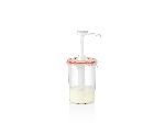 Диспенсер для соуса Gastroplast  d=120 h=180/300 мм. 1,5 л. с дозатором (25 мл), п/п, прозрачный /1/