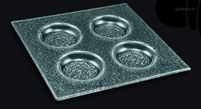 Тарелка квадр. 200x200 мм прозр. стекло Glassware 3D (2020-4099-15-003)