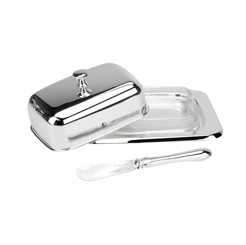 Комплект: масленка с крышкой + нож, нержавейка, P.L. Proff Cuisine - REG 198155 (уп 36 шт)