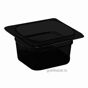 Гастроемкость (1/6); пластик; H=10см; черный Cambro 64HP110
