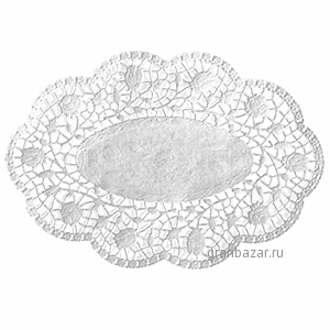 Настол.подкладки круж.; бумага; H=35,L=180,B=130мм; белый Pap Star 12287 500шт.