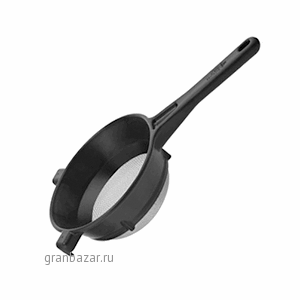 Дуршлаг; пластик,сталь; D=20см; черный,металлич. MATFER 17364