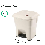 Контейнер для мусора 30л CuisinAid бежевый пластик с педалью CD-PB30BG