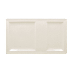 Тарелка прямоугольная 2-секционная RAK Porcelain Classic Gourmet 370х210 мм CLRP37IN2