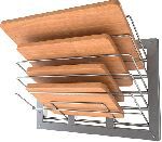 Полка кухонная для досок RESTOINOX ПКД-5