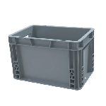 Ящик сплошной 300×200×190 мм, 11,4 л, серый,