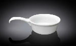 Кокотница с ручкой D100 мм h 50 мм фарфор белый Башкирский Фарфор ИКЦ.33.180