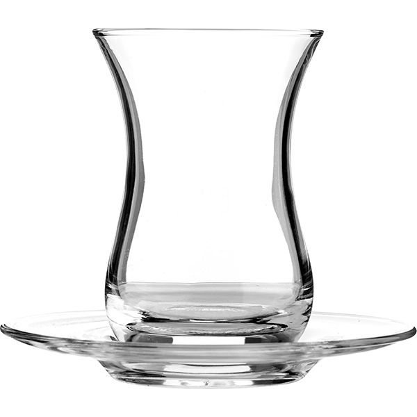 Стаканчик д/чая+розетка; стекло; 160мл; , H=95мм; прозр. Pasabahce 96308/b