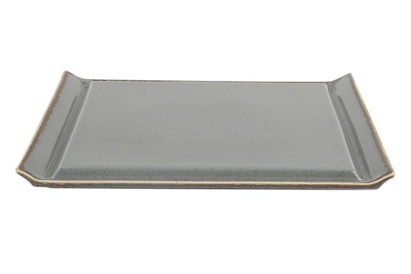 Блюдо для стейка DARK GREY фарфор, 320х260 мм, h 12 мм, серый Seasons Porland 538136 темно-серый