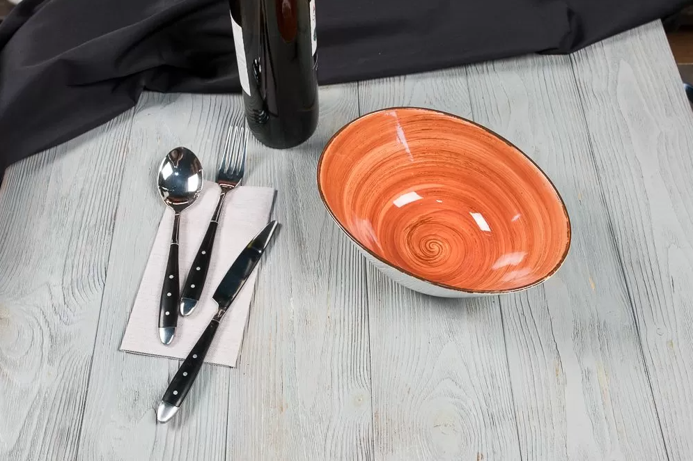 Салатник Fusion Brown Shore 1200 мл, 230х170 мм фарфор P.L. Proff Cuisine