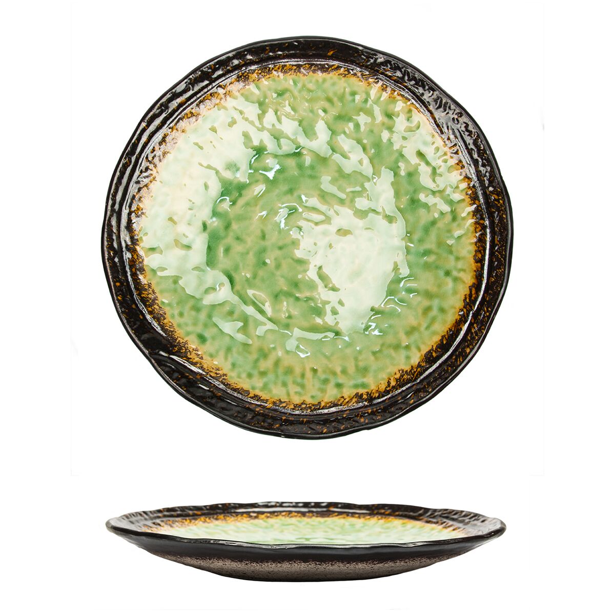 Тарелка d=260 мм, каменная керамика, Spider Silk Stockholm P.L. Proff Cuisine JM2372-GREEN