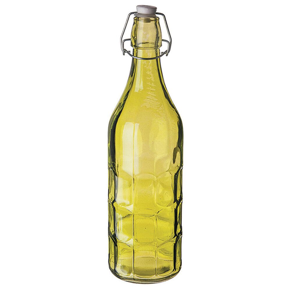Бутылка зеленая с крышкой 1 л, стекло, P.L. Proff Cuisine 15С155-Green (кор=12