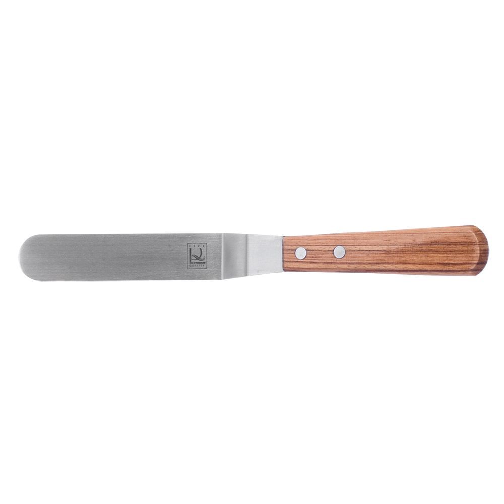 Лопатка кондитерская Proff Chef Line 100 мм изогнутая нерж. с дерев. ручкой P.L. Proff Cuisine GS-10208-110FSAK