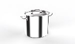 Котел 30 л. нерж. d=350 мм. h=320 мм. тройное дно с крышк. (индукция) MGsteel /1/