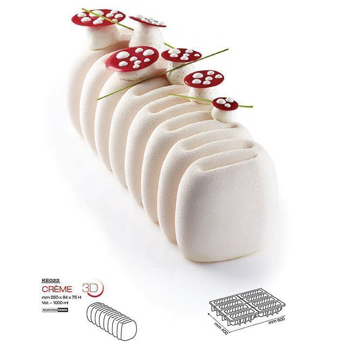 Форма кондитерская CREME, силикон, 250х84 мм, h 75 мм, Pavoni KE022S