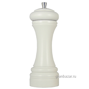 Мельница д/соли; дерево,сталь нерж.; D=6.5,H=18см; белый Marlux 302BLANC