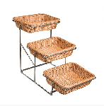 Стойка для выкладки металлическая + 3 корзины (30x25x8см), P.L. Proff Cuisine